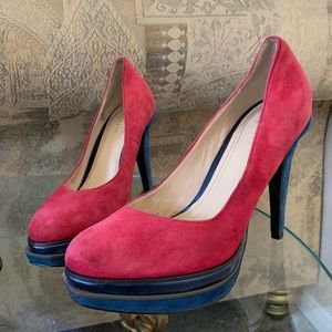 Cole Haan Blue & Red Platform Heels